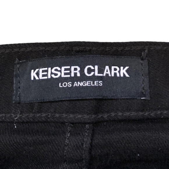 Keiser Clark Racer Denim Jeans Black faux python detailing - Picture 5 of 12